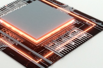 semiconductor with bright orange edge
