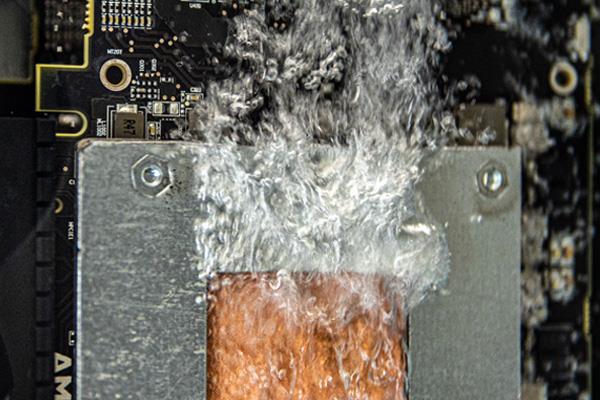 semiconductor in cooling fluid