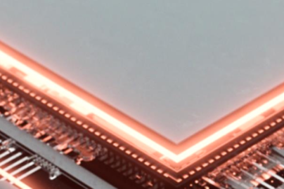 semiconductor with bright orange edge
