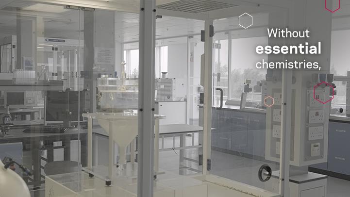 chemistry lab room with work stations