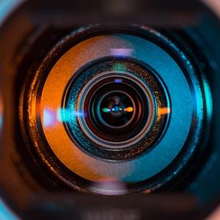 closeup of camera lens