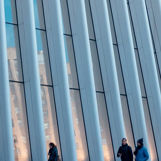 the oculus station tall white soaring building