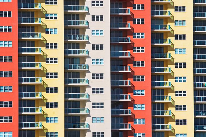 balconies on an apartment building