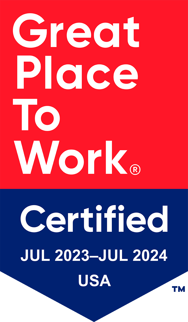 Great place to work certified July 2022 - July 2023 USA