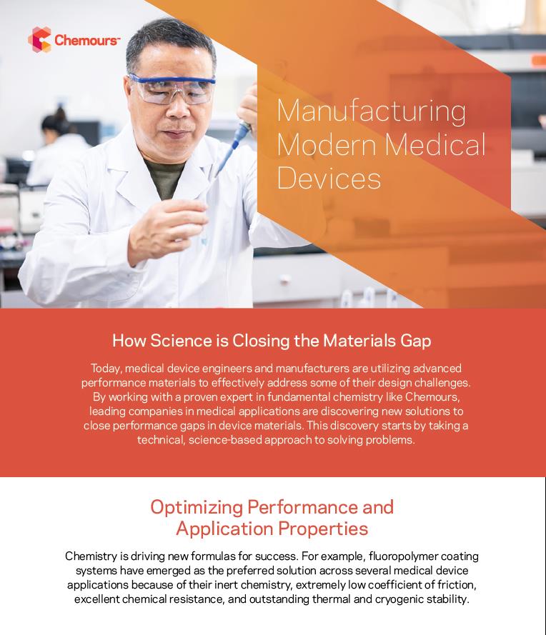 Manufacturing Modern Medical Devices