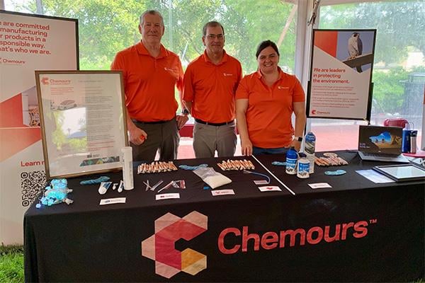 Chemours Employees at an event table