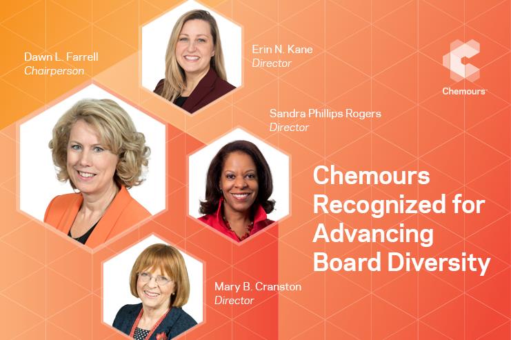 Chemours Recognized for Advancing Board Diversity