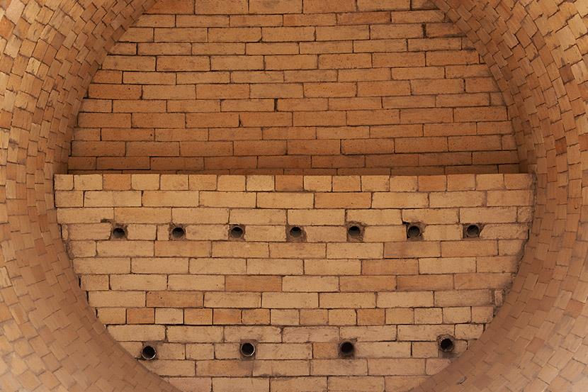 drying oven lined with bricks