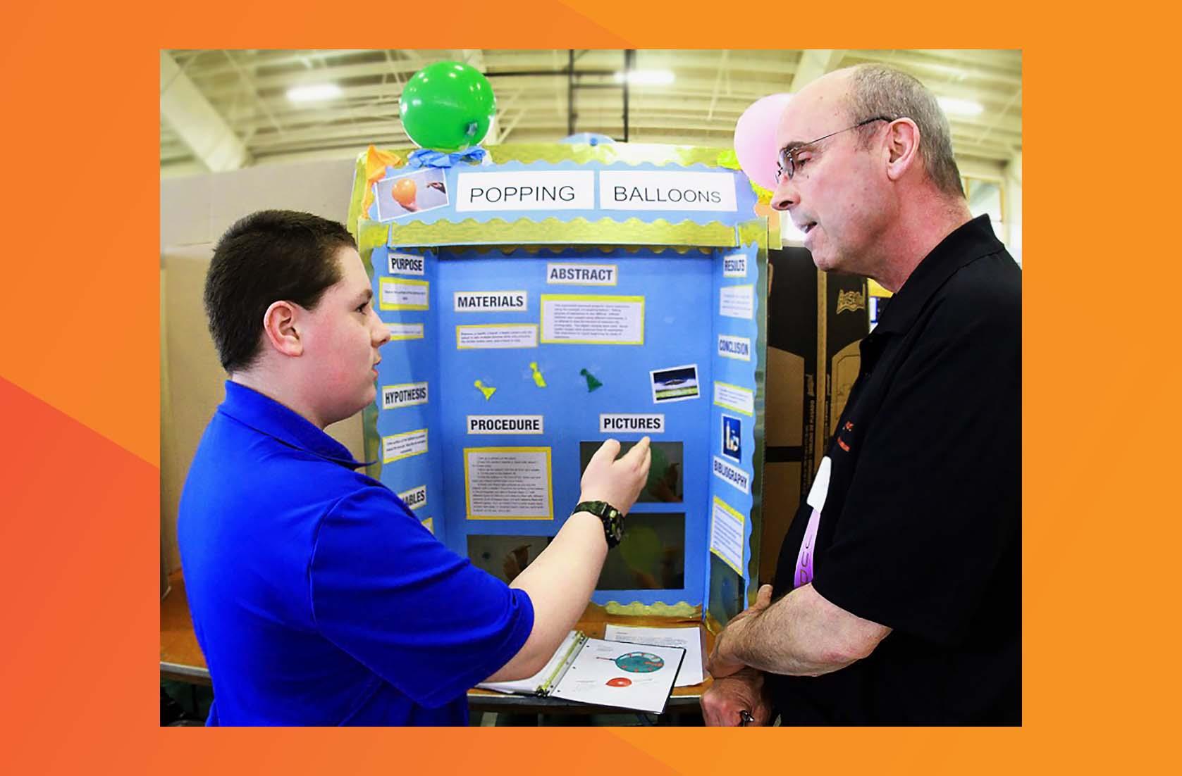 employees engage students by acting as teachers, mentors, and even judges at science fairs