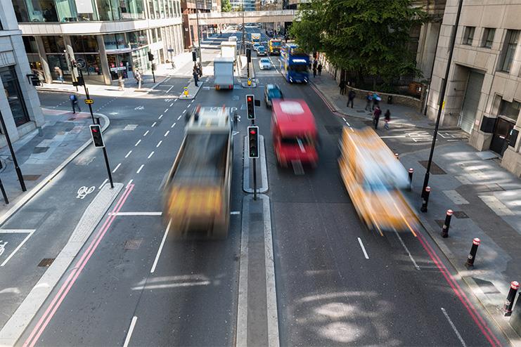 Cars on street