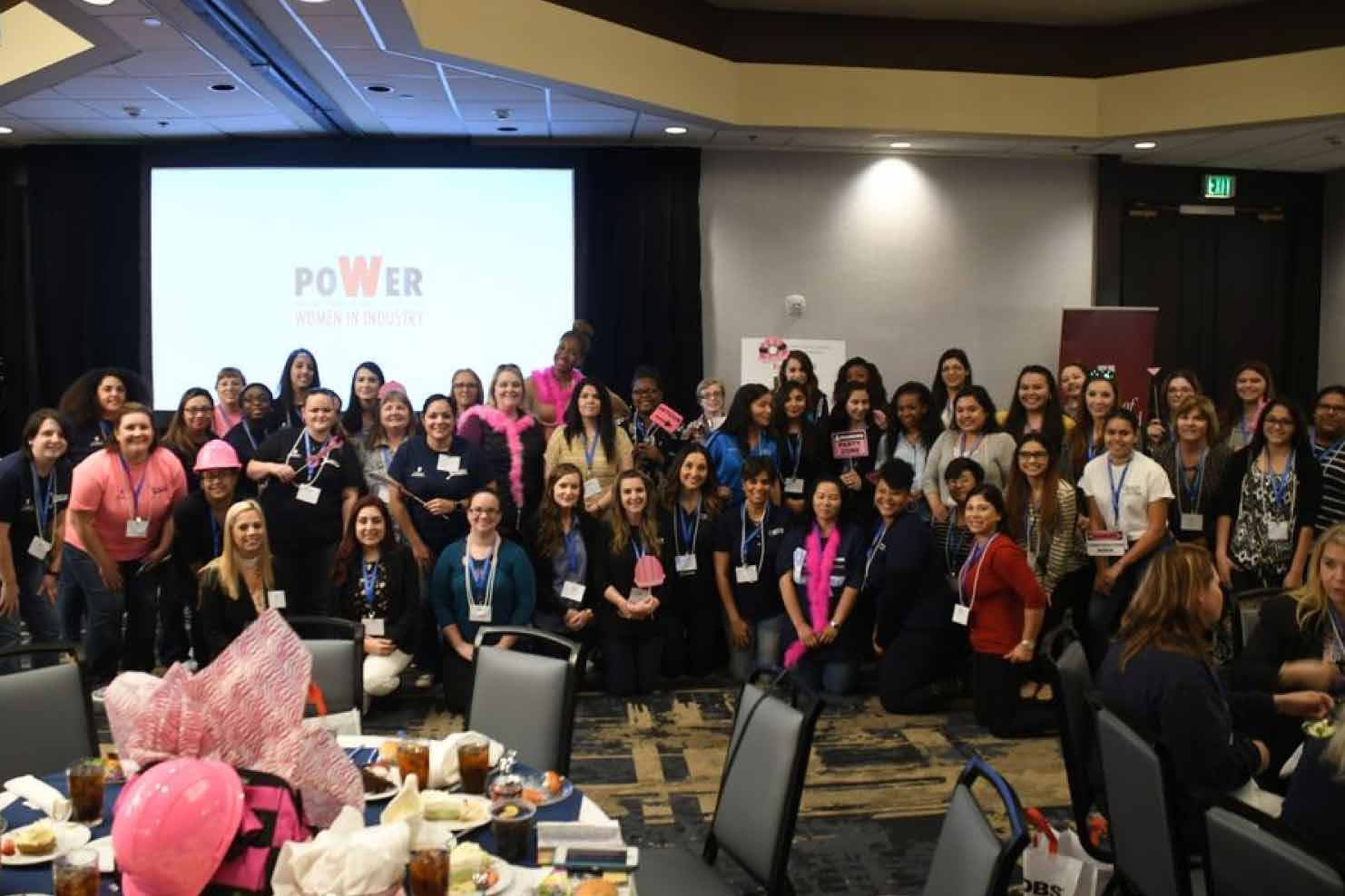 Group of women in conference hall