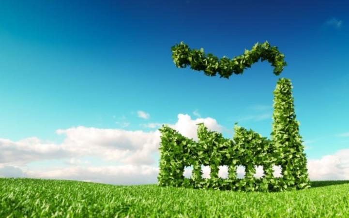 green bush shaped like a factory