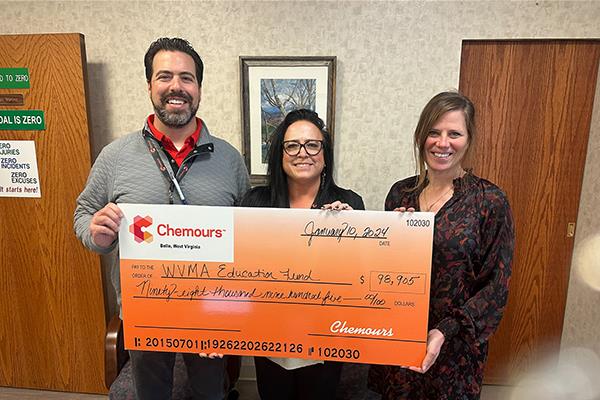 Presenting WVMA Education Fund check